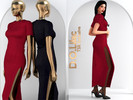 Sims 4 — Maxi Slit Dress DO2203 by DOLilac — Custom thumbnail