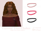 Sims 4 — Layered Thin Choker by Dissia — Simple thin choker made to layer it together with necklaces