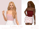 Sims 4 — Lobu Top by Dissia — Corset velvet top above or under bottoms