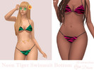 Sims 4 — Neon Tiger Swimsuit Bottom by Dissia — Black tiger pattern bikini panties