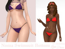 Sims 4 — Noma Swimsuit Bottom by Dissia — Solids with black straps swimwear bikini panties