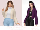 Sims 4 — Cho Accessory Short Coat by Dissia — Long sleeves short solids coat