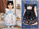 Sims 4 — Toddler - Floral embroidered pinafore dress by MysteriousOo — A layered pinafore dress designed with a soft,