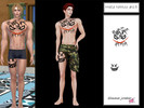 Sims 4 — Male tattoo #15 by Simmer_creator9 — Have 3 different variations. Teen - Elder Can be used on Alpha skin