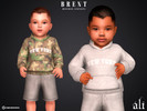 Sims 4 — BRENT hoodie (infant) by ali1 — New York Letter Hoodie