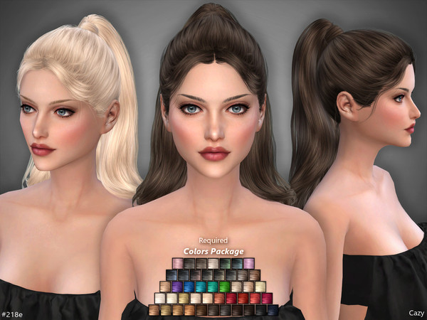 Sims 4 — Jennie E - Female Hairstyle - Mesh Only by Cazy — Required Colors Package in Required Items list. Female