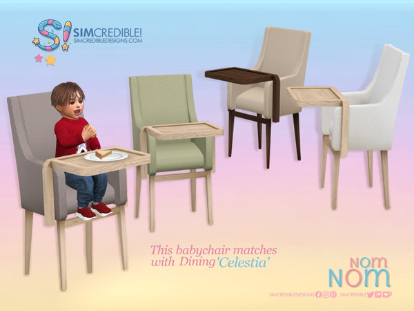 Sims 4 — NomNom - Bossa Nova Baby High Chair by SIMcredible! — Since some of you enjoyed the fact we included a matching