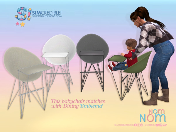 Sims 4 — NomNom - Emblema Baby High Chair by SIMcredible! — Since some of you enjoyed the fact we included a matching