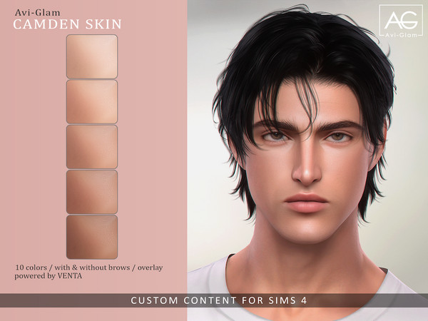 Sims 4 — Avi-Glam - Camden Skin (Overlay) by VentaStudio — 10 Swatches