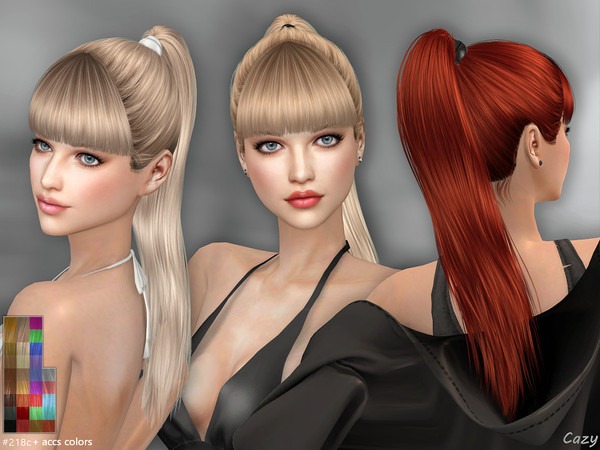 Sims 4 — Lis - Female Hairstyle by Cazy — Female hairstyle for teen to elder.
