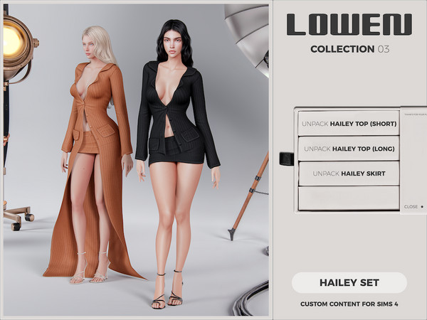 Sims 4 — LOWEN - Hailey Skirt by VentaStudio — Hailey Top (Short)