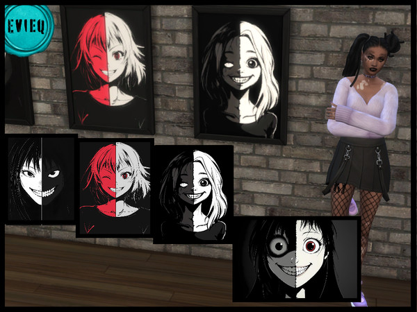 Sims 4 — Wild Faces Painting 1 by btaylor19 — Wild Faces Painting 1 is a recolor of the Ex Libris Book Print from the
