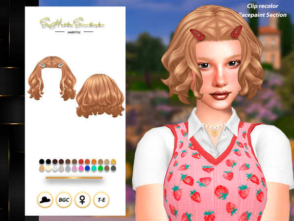 Sims 4 — SHS_Jess_RecolorHair by sehablasimlish — Hope you like it and enjoy it. Maxis Match