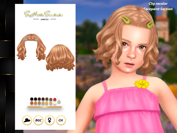 Sims 4 — SHS_JessChild_RecolorHair by sehablasimlish — Hope you like it and enjoy it. Maxis Match