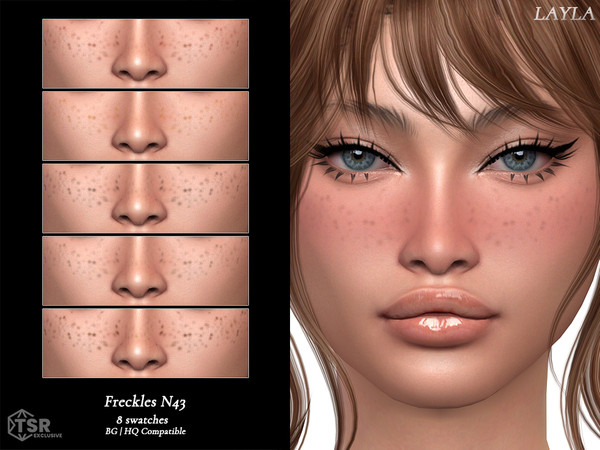 Sims 4 — Freckles N43 by Layla — Previews were made using HQ Mod