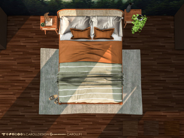Sims 4 — Bosco Parquet Floor by Caroll912 — A 3-swatch classic wood parquet floor in dark brown tones. Suitable for