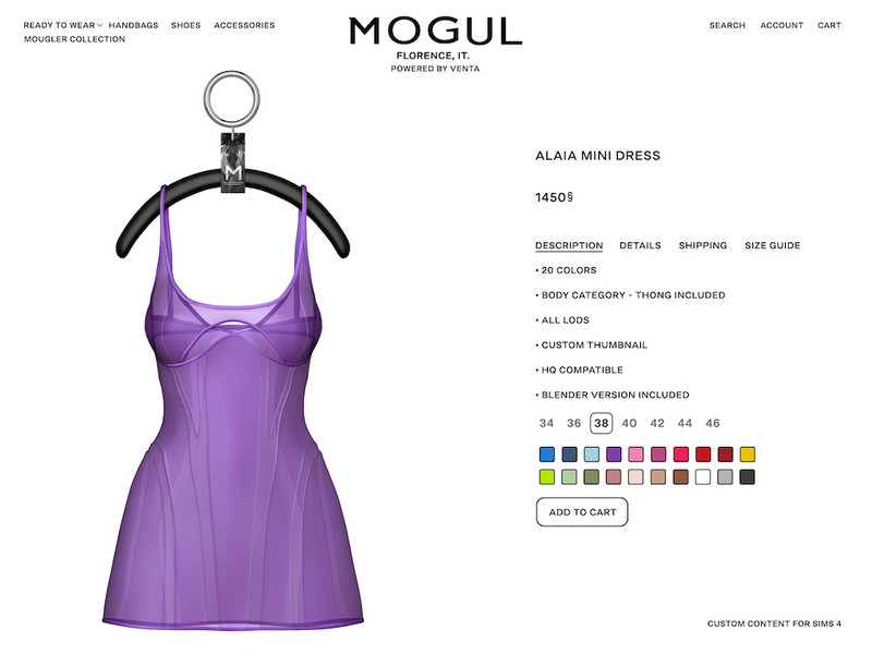 Sims 4 CC MOGUL - Alaia Mini Dress (Patreon Exclusive) by VentaStudio