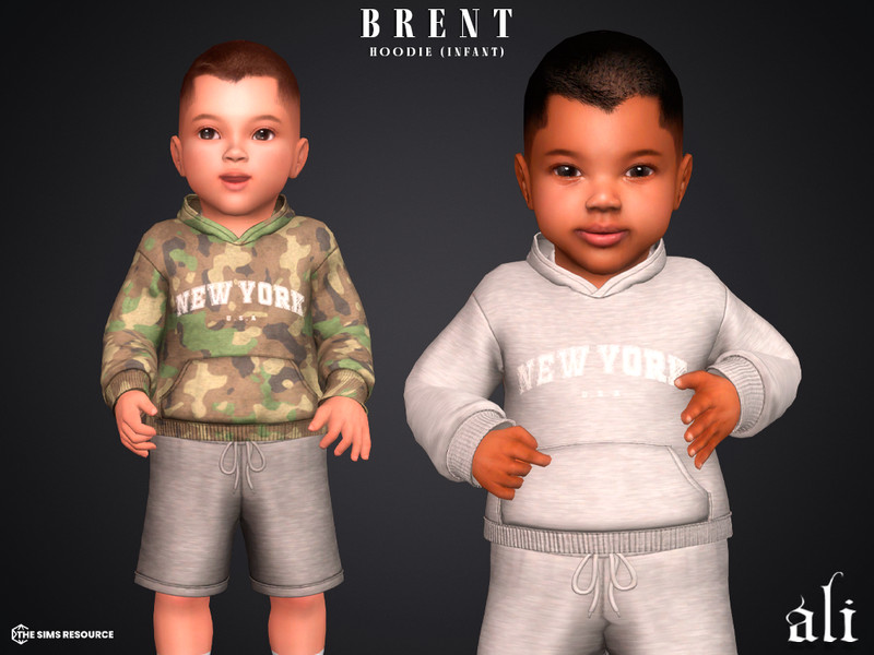 Sims 4 urban fashion CC BRENT hoodie (infant) by ali1