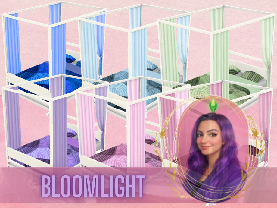 Bloomlight The Sims Resource | Bloomlight Canopy Beds