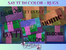Sims 4 — Say It In Color Collection - Rugs by Draven298 — his set features a curated selection of colorblock rugs