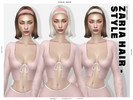 Sims 4 — Zaria Bob with Headband Hairstyle by Leah_Lillith — There is optional bheadband recolor which can be found in