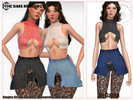 Sims 4 — Patreon - Naughty Girl Set Slit Skirt with Pantyhose by Harmonia — New Mesh