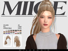 Sims 4 — MIIOE-Hair tied up by MIIOE — This is a hairstyle designed specifically for The Sims 4. Hope you like it, thank