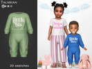 Sims 4 — Mila Sweatshirt and Pants Set with Slogan Print (Infant) by talarian — Long sleeve sweatshirt with slogan