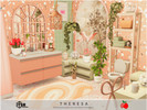 Sims 4 — Theresa - bathroom by melapples — a small bathroom in shades os pink and green . enjoy! 4x5