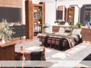Sims 4 — Lacey Bedroom by BlusterSims — The Lacey Bedroom is a cozy, modern farmhouse space with warm wood tones, soft