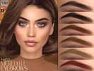 Sims 4 — Meredith Eyebrows N455 by MagicHand — Precision defined brows in 13 colors - HQ Compatible.