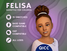 Sims 4 — Felisa Hair by qicc — High textured puff bun updo hair. - Maxis Match