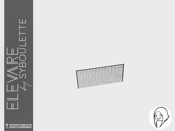 Sims 4 — Elevare - Zigzag Fence by Syboubou — This is a fence in a very modern and architectural design.