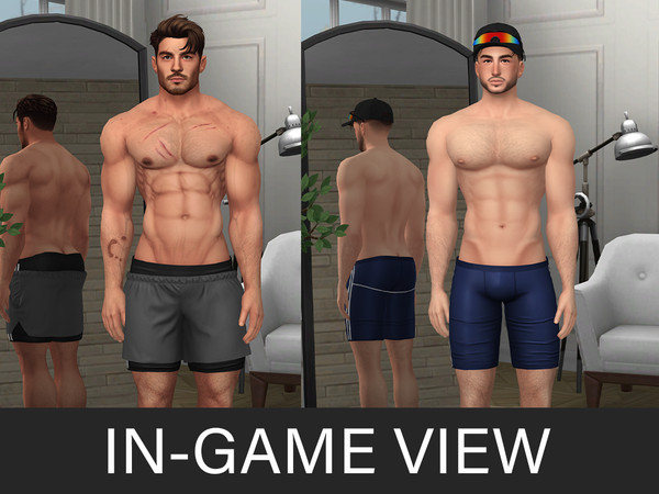 Sims 4 — By Beto - Chacao (Shorts V1) by Beto_ae0 — Men's sportswear outfit with included cap, enjoy!