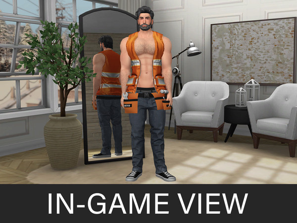 Sims 4 — By Beto - Builder (Pants V1) by Beto_ae0 — Sexy construction worker outfit for your fantasies and stories,