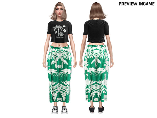 Sims 4 — DAPHS - Clothes SET530 - Tshirt C1741 - TSR by Daph's — A relaxed and stylish outfit set featuring a graphic