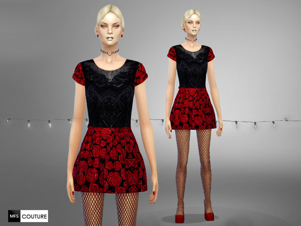 Sims 4 — GH Embroidered Top by MissFortune — This top is part of my christmas collection Glamour Holydays. Please check