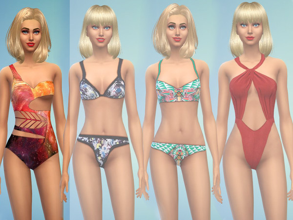 Sims 4 — ShakeProductions S4-05-1 by ShakeProductions — Colorful swimwear.Only one color.Standalone