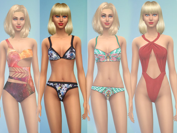 Sims 4 — ShakeProductions S4-05-3 by ShakeProductions — Colorful swimwear.Only one color.Standalone