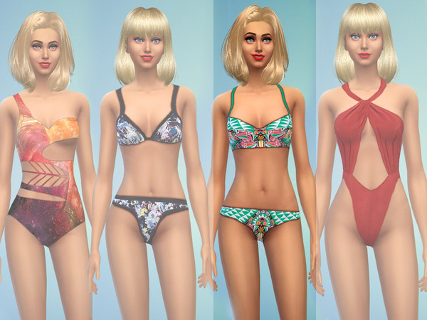 Sims 4 — ShakeProductions S4-05-4 by ShakeProductions — Colorful swimwear.Only one color.Standalone