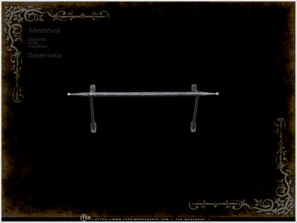 Sims 4 — Medieval - wall holder by Severinka_ — A set of furniture and decor in the Medieval style for decorating a