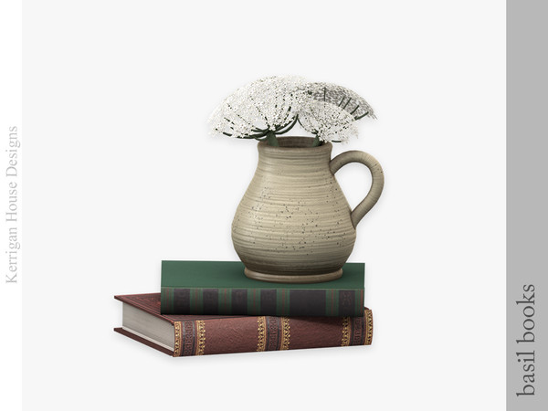 Sims 4 — Basil Books by kerriganhouse — A set of vintage clutter.