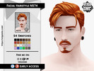 Sims 4 — Facial Hair Style N274 by David_Mtv2 — All maxis color (24 colors).