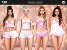Sims 4 — SET-Sleepwear Collection BD1662 by busra-tr — - Set Inclued : Top x4 - Short x4 - 5 Swatches
