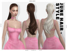Sims 4 — June Long Ponytail Hairstyle by Leah_Lillith — All LODs, Smooth bones, Custom CAS thumbnail, Works with hats. To