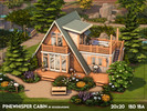 Sims 4 — Pinewhisper Cabin (NO CC) by xogerardine — Haven't built an A-frame in a while, and since it's one of my