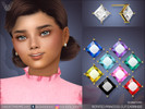 Sims 4 — Princess Cut Rotated Stud Earrings For Kids by feyona — Princess Cut Rotated Stud Earrings For Kids come with 9