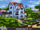 Sims 4 — Salamina - No CC by evi — A 4 bedroom ,three floor house with a beautiful garden, small pool and bbq area.