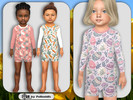 Sims 4 — Toddler Happy Easter Bodysuit by Pelineldis — Kids fashion clothing: five bodysuits for toddler boys and girls