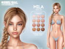 Sims 4 — Rebel Gal - Mila Skin & Overlay by VentaStudio — 24 Swatches